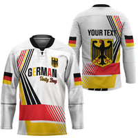 Personalised German Unity Day Hockey Jersey Deutschland Flag Stylized