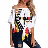 Personalised German Unity Day Off Shoulder Wrap Waist Top Deutschland Flag Stylized
