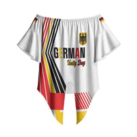 Personalised German Unity Day Off Shoulder Wrap Waist Top Deutschland Flag Stylized