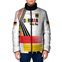Personalised German Unity Day Padded Jacket Deutschland Flag Stylized
