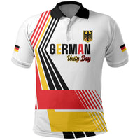 Personalised German Unity Day Polo Shirt Deutschland Flag Stylized