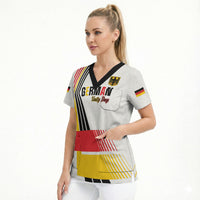 Personalised German Unity Day Scrub Top Deutschland Flag Stylized