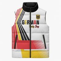Personalised German Unity Day Sleeveless Puffer Jacket Deutschland Flag Stylized