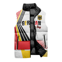 Personalised German Unity Day Sleeveless Puffer Jacket Deutschland Flag Stylized