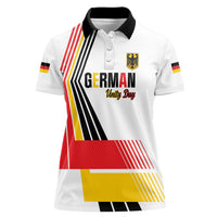 Personalised German Unity Day Women Polo Shirt Deutschland Flag Stylized