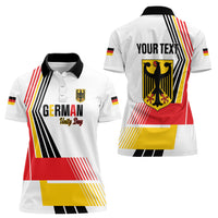 Personalised German Unity Day Women Polo Shirt Deutschland Flag Stylized
