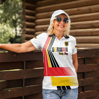 Personalised German Unity Day Women Polo Shirt Deutschland Flag Stylized