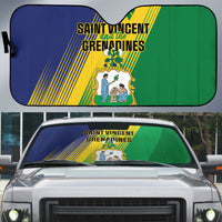 Saint Vincent and the Grenadines Auto Sun Shade Coat of Arms Flag Stylized