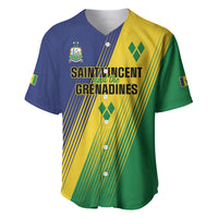 Personalised Saint Vincent and the Grenadines Baseball Jersey Coat of Arms Flag Stylized