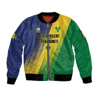 Personalised Saint Vincent and the Grenadines Bomber Jacket Coat of Arms Flag Stylized
