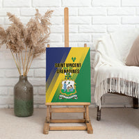 Saint Vincent and the Grenadines Canvas Wall Art Coat of Arms Flag Stylized
