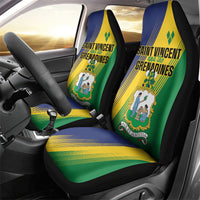 Saint Vincent and the Grenadines Car Seat Cover Coat of Arms Flag Stylized