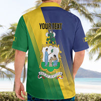 Personalised Saint Vincent and the Grenadines Hawaiian Shirt Coat of Arms Flag Stylized