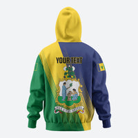 Personalised Saint Vincent and the Grenadines Hoodie Coat of Arms Flag Stylized