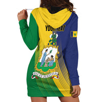 Personalised Saint Vincent and the Grenadines Hoodie Dress Coat of Arms Flag Stylized