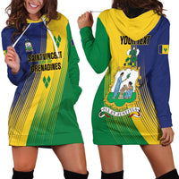 Personalised Saint Vincent and the Grenadines Hoodie Dress Coat of Arms Flag Stylized