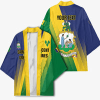Personalised Saint Vincent and the Grenadines Kimono Coat of Arms Flag Stylized