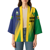 Personalised Saint Vincent and the Grenadines Kimono Coat of Arms Flag Stylized