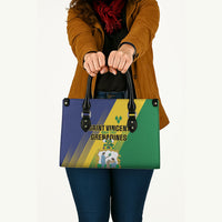 Saint Vincent and the Grenadines Leather Bag Coat of Arms Flag Stylized