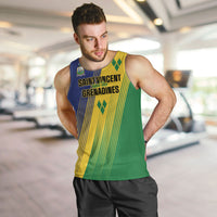 Personalised Saint Vincent and the Grenadines Men Tank Top Coat of Arms Flag Stylized