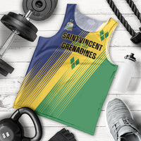 Personalised Saint Vincent and the Grenadines Men Tank Top Coat of Arms Flag Stylized