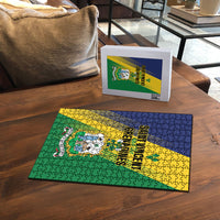 Saint Vincent and the Grenadines Puzzle Coat of Arms Flag Stylized