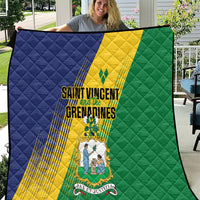 Saint Vincent and the Grenadines Quilt Coat of Arms Flag Stylized