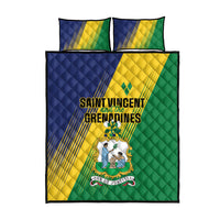 Saint Vincent and the Grenadines Quilt Bed Set Coat of Arms Flag Stylized
