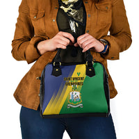 Saint Vincent and the Grenadines Shoulder Handbag Coat of Arms Flag Stylized