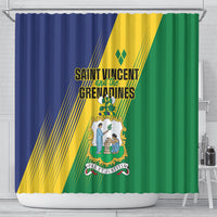 Saint Vincent and the Grenadines Shower Curtain Coat of Arms Flag Stylized