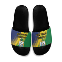 Saint Vincent and the Grenadines Slide Sandals Coat of Arms Flag Stylized