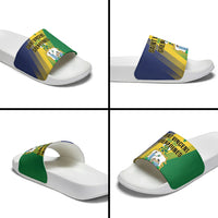 Saint Vincent and the Grenadines Slide Sandals Coat of Arms Flag Stylized