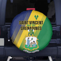 Saint Vincent and the Grenadines Spare Tire Cover Coat of Arms Flag Stylized