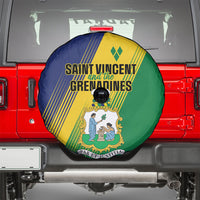 Saint Vincent and the Grenadines Spare Tire Cover Coat of Arms Flag Stylized