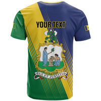 Personalised Saint Vincent and the Grenadines T Shirt Coat of Arms Flag Stylized
