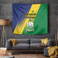 Saint Vincent and the Grenadines Tapestry Coat of Arms Flag Stylized
