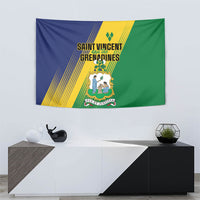 Saint Vincent and the Grenadines Tapestry Coat of Arms Flag Stylized