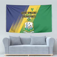 Saint Vincent and the Grenadines Tapestry Coat of Arms Flag Stylized