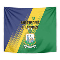 Saint Vincent and the Grenadines Tapestry Coat of Arms Flag Stylized