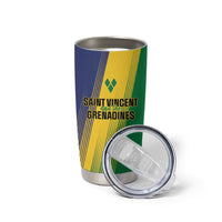 Personalised Saint Vincent and the Grenadines Tumbler Cup Coat of Arms Flag Stylized