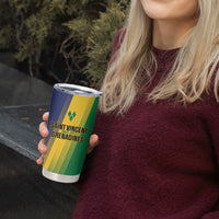 Personalised Saint Vincent and the Grenadines Tumbler Cup Coat of Arms Flag Stylized