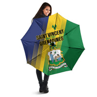 Saint Vincent and the Grenadines Umbrella Coat of Arms Flag Stylized