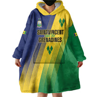 Personalised Saint Vincent and the Grenadines Wearable Blanket Hoodie Coat of Arms Flag Stylized