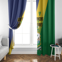 Saint Vincent and the Grenadines Window Curtain Coat of Arms Flag Stylized