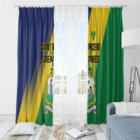 Saint Vincent and the Grenadines Window Curtain Coat of Arms Flag Stylized