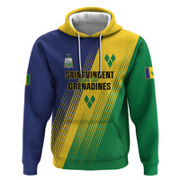 Personalised Saint Vincent and the Grenadines Zip Hoodie Coat of Arms Flag Stylized