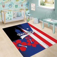 Boricua Area Rug Puerto Rico El Morro Flag Style - Wonder Print Shop