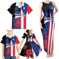 Personalized Boricua Family Matching Tank Maxi Dress and Hawaiian Shirt Puerto Rico El Morro Flag Style - Wonder Print Shop