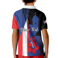 Personalized Boricua Kid Polo Shirt Puerto Rico El Morro Flag Style - Wonder Print Shop