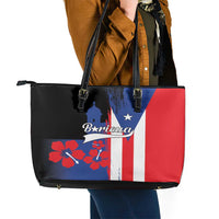 Boricua Leather Tote Bag Puerto Rico El Morro Flag Style - Wonder Print Shop